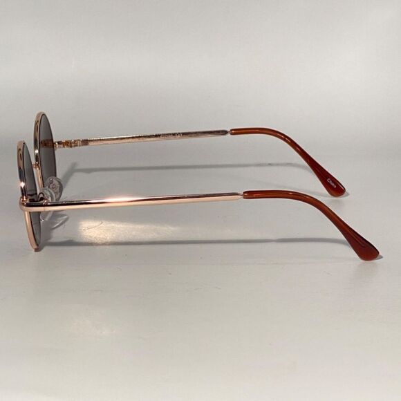 1078 John Lennon Round Blue Mirrored Sunglasses Metal Frames New - Picture 4 of 9